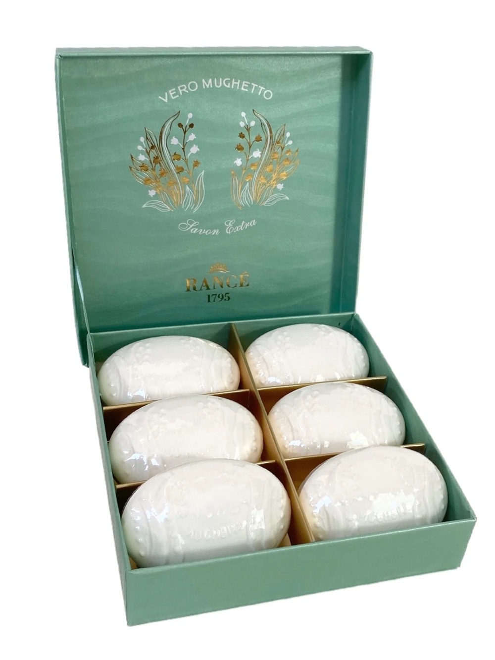 NEW RANCE FRANCE 6 PC Vero MUGHETTO SOAP GIFT BOX